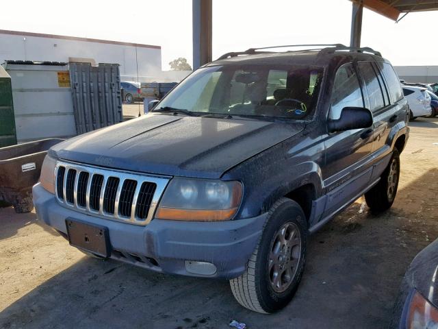 1J4GW48S4YC338046 - 2000 JEEP GRAND CHER BLUE photo 2