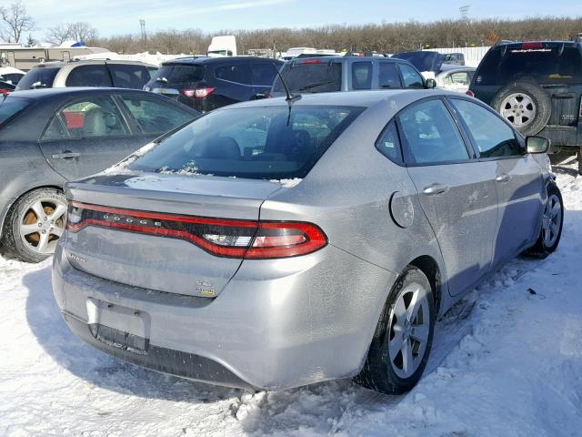 1C3CDFBA0GD605136 - 2016 DODGE DART SXT SILVER photo 4