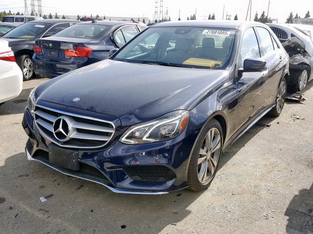 WDDHF5KBXFB155087 - 2015 MERCEDES-BENZ E 350 BLUE photo 2