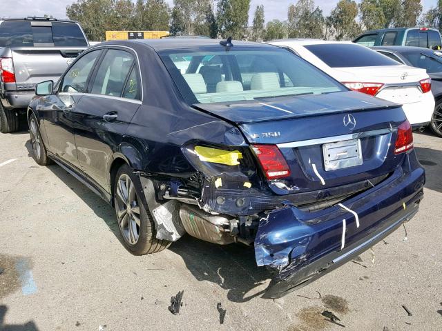 WDDHF5KBXFB155087 - 2015 MERCEDES-BENZ E 350 BLUE photo 3