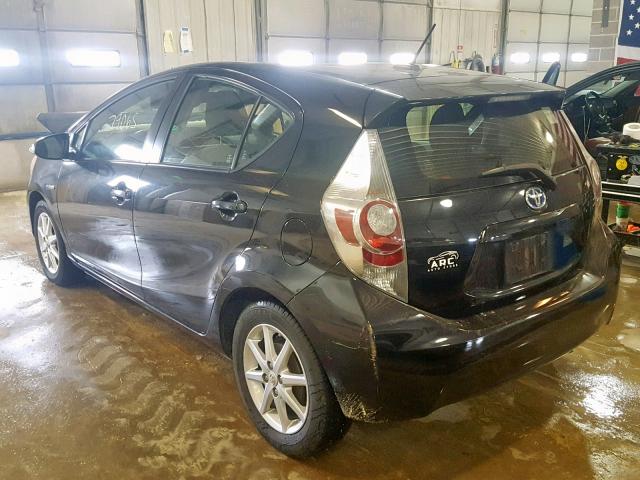 JTDKDTB30E1569633 - 2014 TOYOTA PRIUS C BLACK photo 3