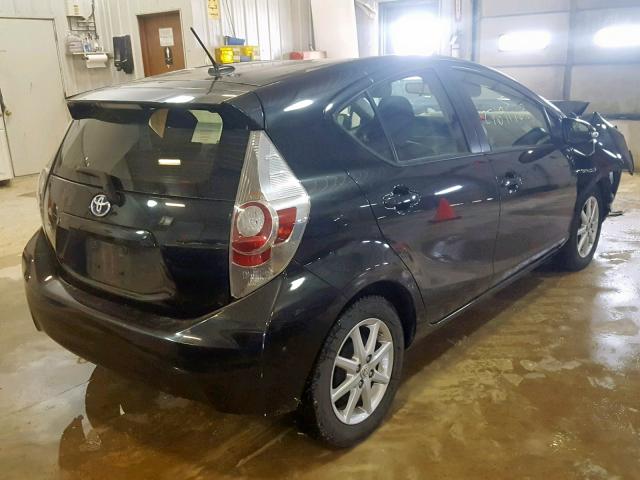 JTDKDTB30E1569633 - 2014 TOYOTA PRIUS C BLACK photo 4