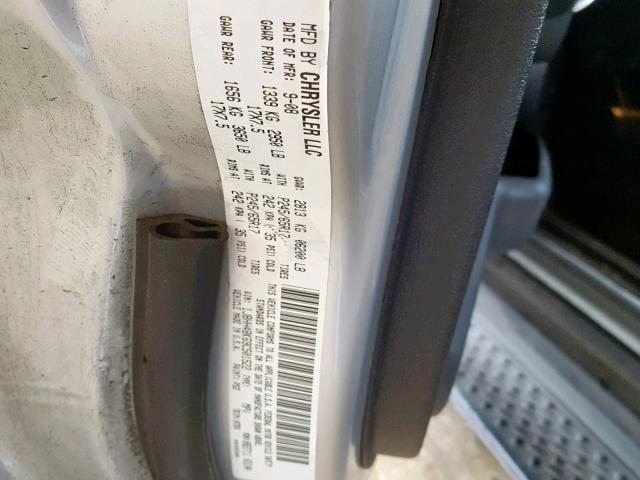 1J8HH48K69C501522 - 2009 JEEP COMMANDER SILVER photo 10