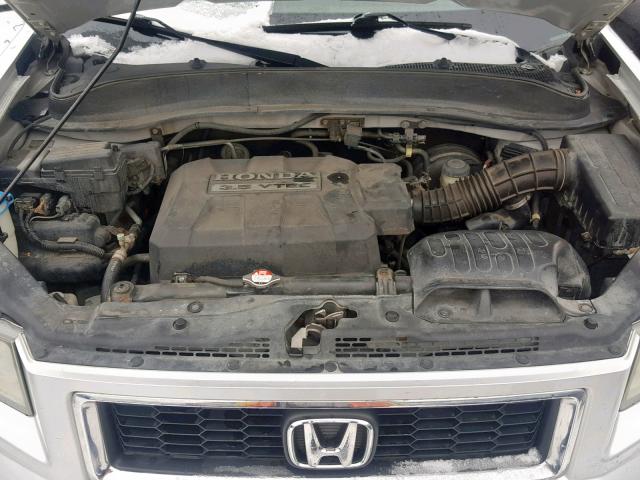 2HJYK16358H519777 - 2008 HONDA RIDGELINE SILVER photo 7