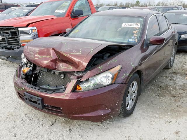 JHMCP264X8C059161 - 2008 HONDA ACCORD LXP MAROON photo 2