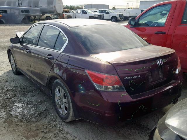 JHMCP264X8C059161 - 2008 HONDA ACCORD LXP MAROON photo 3