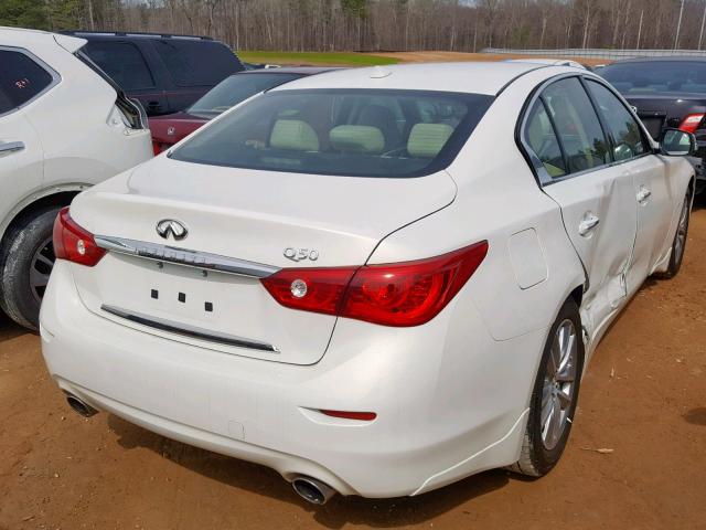 JN1BV7AP6FM340241 - 2015 INFINITI Q50 BASE WHITE photo 4