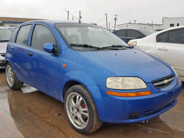 KL1TD62694B151636 - 2004 CHEVROLET AVEO BLUE photo 1