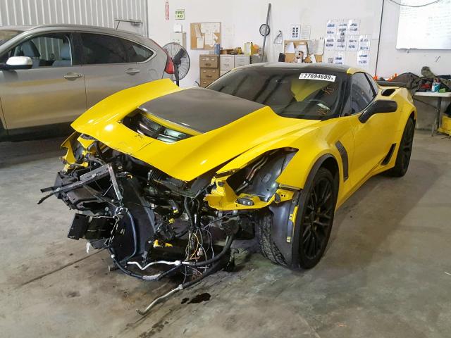 1G1YU2D60G5606101 - 2016 CHEVROLET CORVETTE 3 YELLOW photo 2