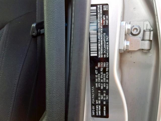 ZACCJAAH2HPF51718 - 2017 JEEP RENEGADE S Gümüş foto 10