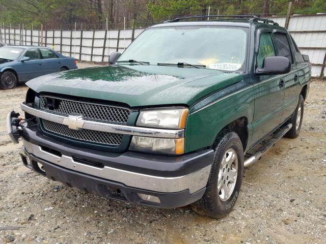 3GNEC12T44G221619 - 2004 CHEVROLET AVALANCHE GREEN photo 2