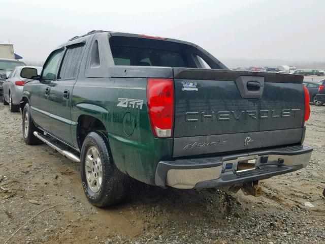 3GNEC12T44G221619 - 2004 CHEVROLET AVALANCHE GREEN photo 3