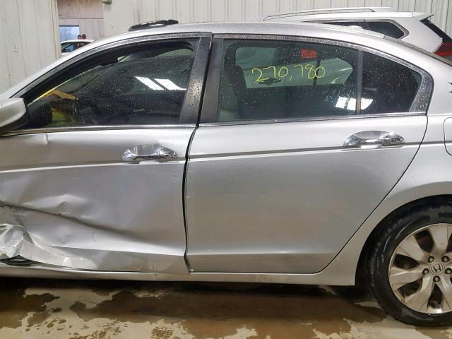 1HGCP36869A019894 - 2009 HONDA ACCORD EXL SILVER photo 10