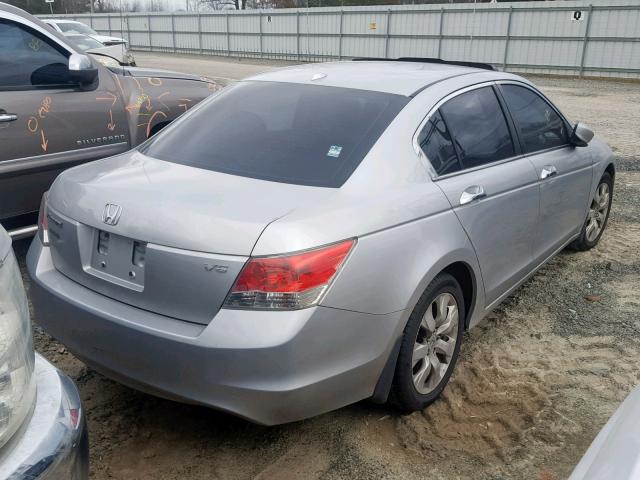 1HGCP36869A019894 - 2009 HONDA ACCORD EXL SILVER photo 4