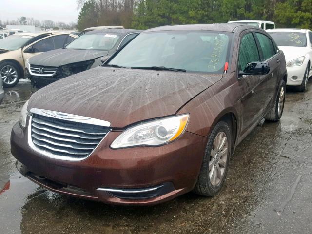 1C3CCBBB9DN609373 - 2013 CHRYSLER 200 TOURIN MAROON photo 2