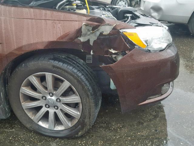 1C3CCBBB9DN609373 - 2013 CHRYSLER 200 TOURIN MAROON photo 9