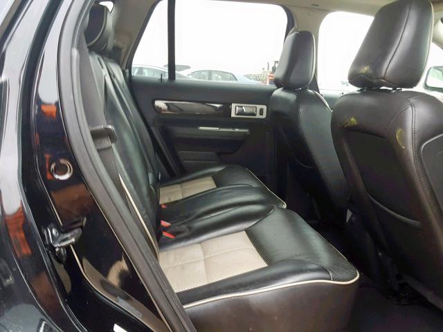 2LMDU88C58BJ23211 - 2008 LINCOLN MKX BLACK photo 6