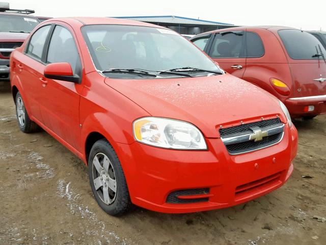 KL1TD56E79B357198 - 2009 CHEVROLET AVEO LS RED photo 1