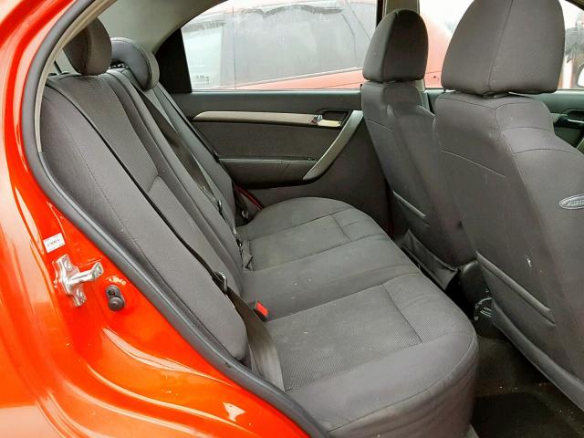 KL1TD56E79B357198 - 2009 CHEVROLET AVEO LS RED photo 6