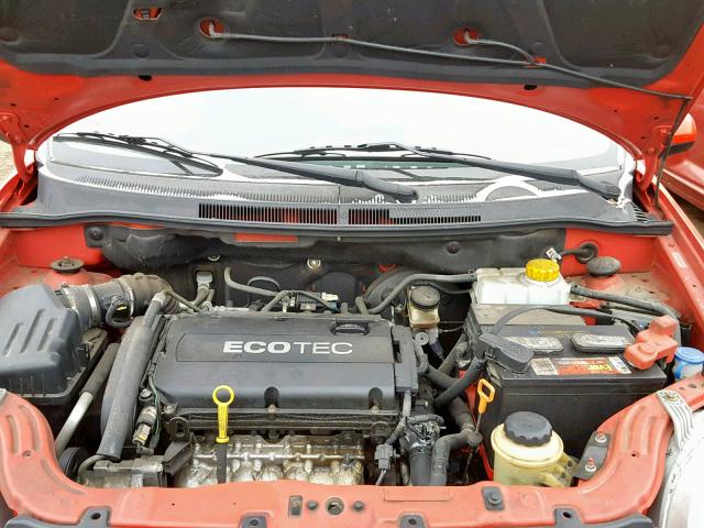 KL1TD56E79B357198 - 2009 CHEVROLET AVEO LS RED photo 7