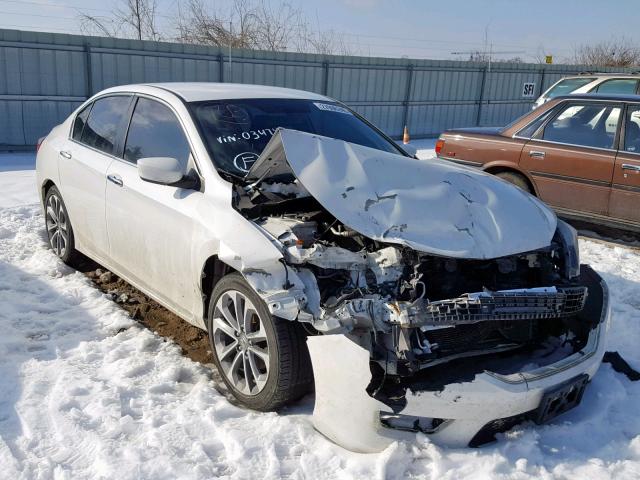 1HGCR2F5XEA034743 - 2014 HONDA ACCORD SPO WHITE photo 1