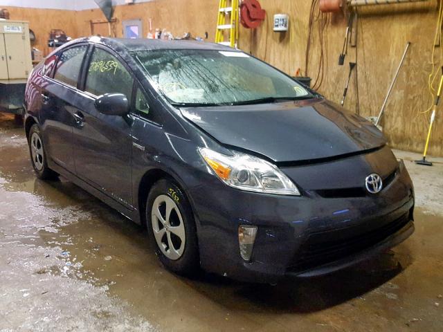 JTDKN3DU4E0364972 - 2014 TOYOTA PRIUS GRAY photo 1