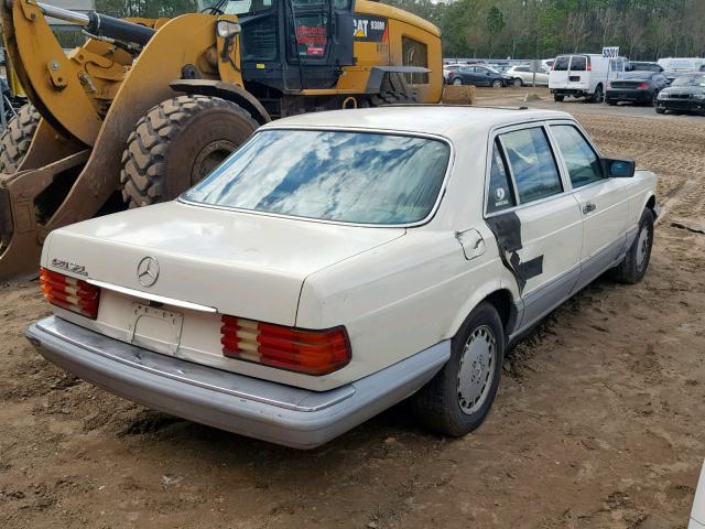 WDBCA35D1JA397011 - 1988 MERCEDES-BENZ 420 SEL WHITE photo 4