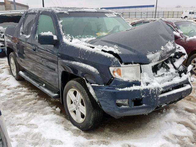 5FPYK1F57BB007674 - 2011 HONDA RIDGELINE BLUE photo 1