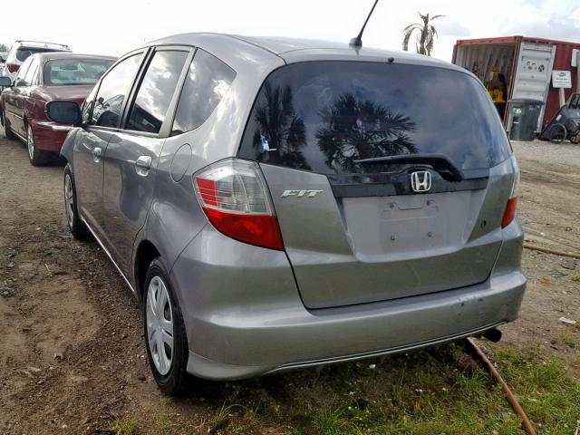 JHMGE8H26AS017507 - 2010 HONDA FIT GRAY photo 3