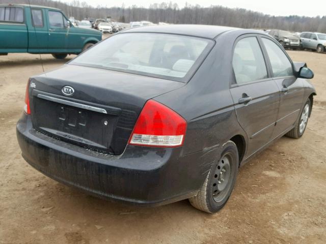 KNAFE222295660821 - 2009 KIA SPECTRA EX BLACK photo 4