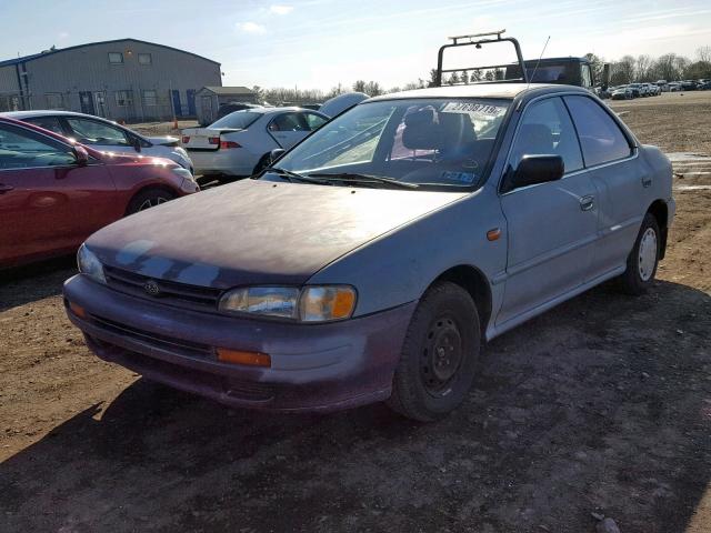 JF1GC2449PK523892 - 1993 SUBARU IMPREZA L GRAY photo 2