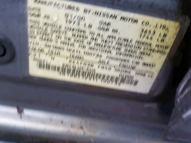 3N1BB51D6YL100736 - 2000 NISSAN SENTRA SE GRAY photo 10