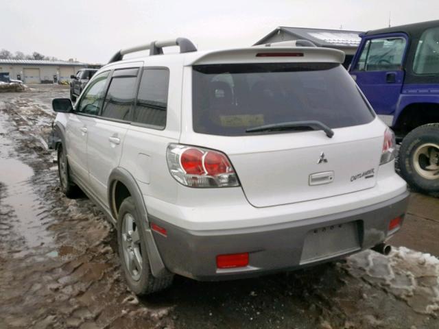 JA4LZ41G93U019935 - 2003 MITSUBISHI OUTLANDER WHITE photo 3