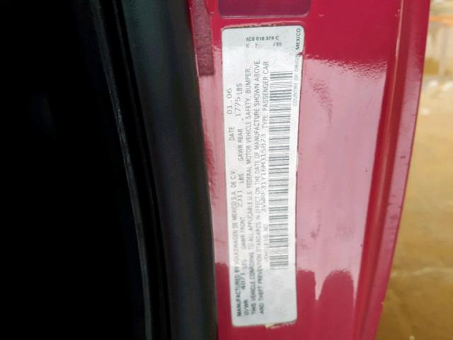 3VWRF31Y16M315873 - 2006 VOLKSWAGEN NEW BEETLE Rosa Foto 10