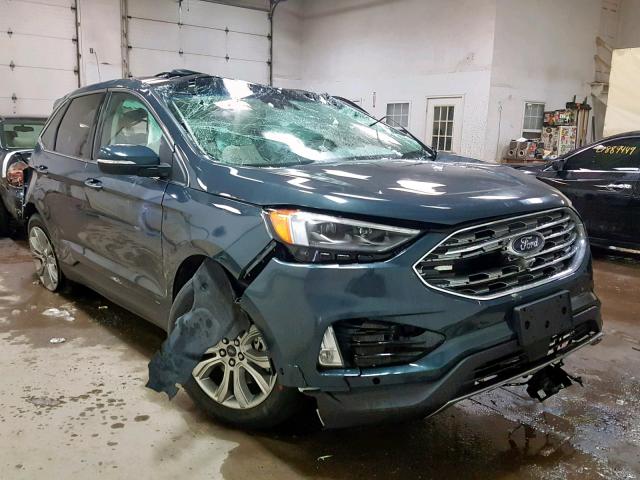 2FMPK4K99KBB46003 - 2019 FORD EDGE TITAN BLUE photo 1