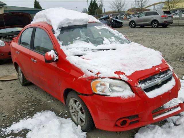 KL1TG56E19B342591 - 2009 CHEVROLET AVEO LT RED photo 1