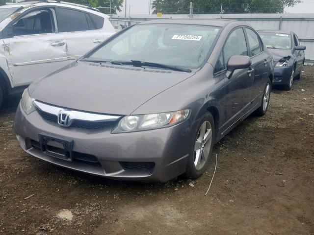 19XFA16669E025403 - 2009 HONDA CIVIC LX-S GRAY photo 2