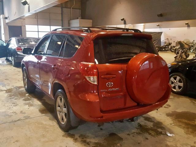 JTMBK31V676013566 - 2007 TOYOTA RAV4 LIMIT RED photo 3