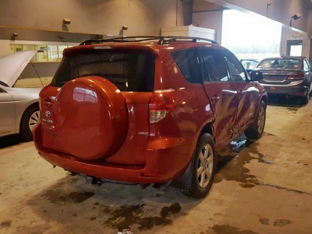 JTMBK31V676013566 - 2007 TOYOTA RAV4 LIMIT RED photo 4