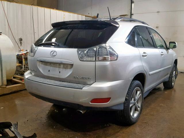 JTJHW31UX60007239 - 2006 LEXUS RX 400 SILVER photo 4