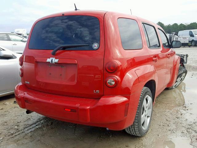 3GNDA13D88S563070 - 2008 CHEVROLET HHR LS RED photo 4