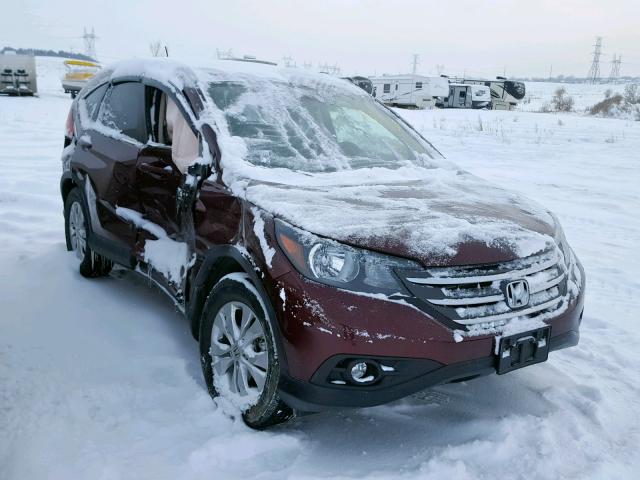 5J6RM4H74EL116905 - 2014 HONDA CR-V EXL BURGUNDY photo 1