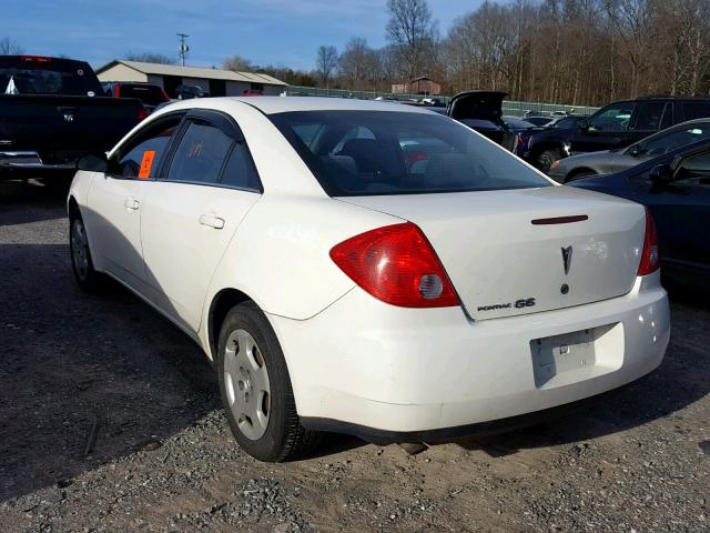 1G2ZF57B584205249 - 2008 PONTIAC G6 VALUE L WHITE photo 3