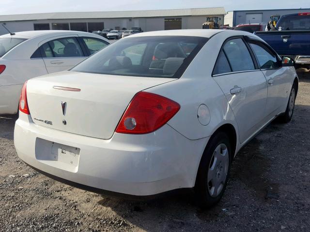 1G2ZF57B584205249 - 2008 PONTIAC G6 VALUE L WHITE photo 4