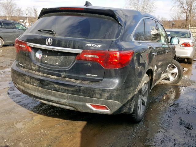 5FRYD4H22GB047240 - 2016 ACURA MDX BLACK photo 4