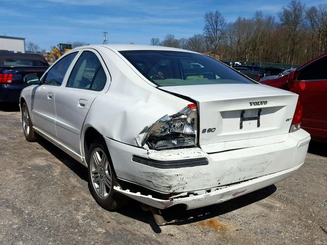 YV1RS592X82676579 - 2008 VOLVO S60 2.5T WHITE photo 3