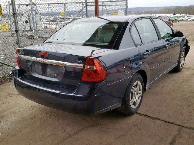 1G1ZS51F06F157270 - 2006 CHEVROLET MALIBU LS BLUE photo 4
