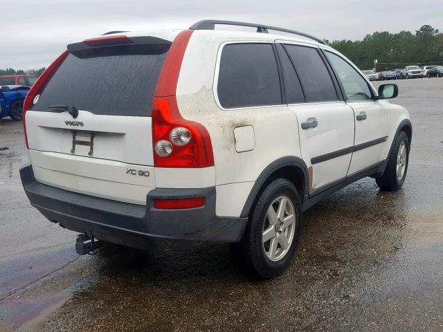 YV1CY59HX41092403 - 2004 VOLVO XC90 WHITE photo 4