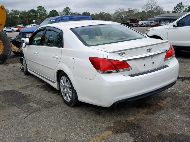 4T1BK3DBXBU421778 - 2011 TOYOTA AVALON BAS WHITE photo 3