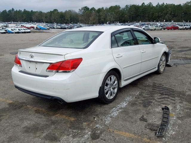 4T1BK3DBXBU421778 - 2011 TOYOTA AVALON BAS WHITE photo 4